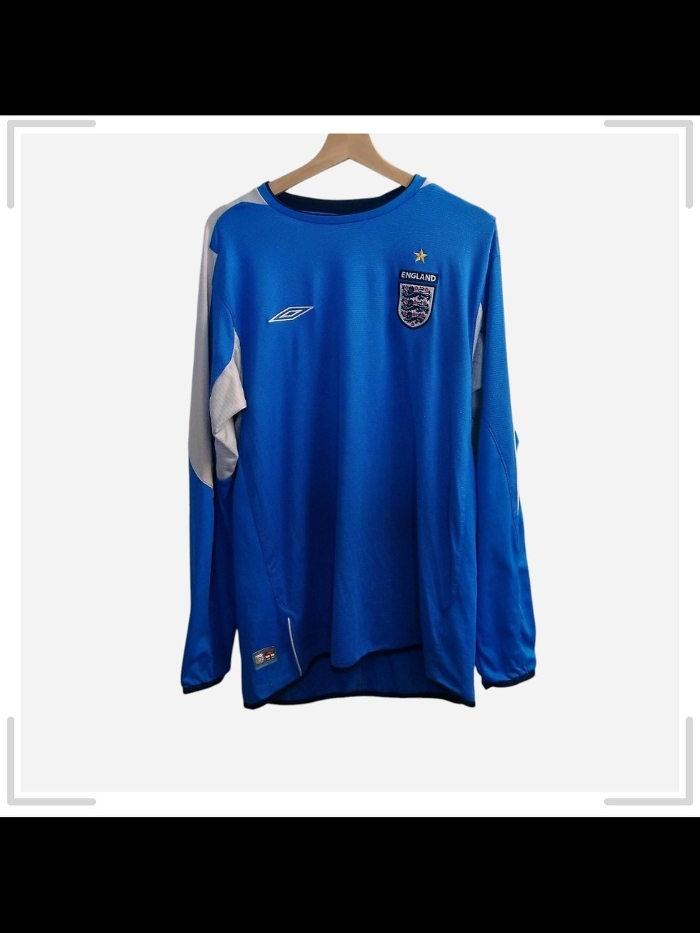 Umbro England Long Sleeve Football Jersey - Blue